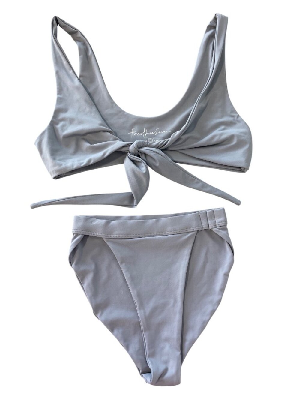 Four Three Seven Bikini Set Size XS/Small Two Piece Swimsuit Blue Beach Swimwear